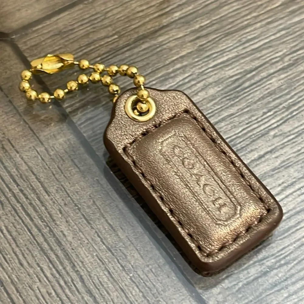 Coach Replacement Hangtag Metallic Bronze Mini Hangtag Keychain Key Fob BagCharm